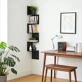 thumbnail image 2 of VASAGLE Estantería Esquinero, Estante de Pared flotante de 5 Niveles con Diseño en Zigzag,  Negro, 2 of 8