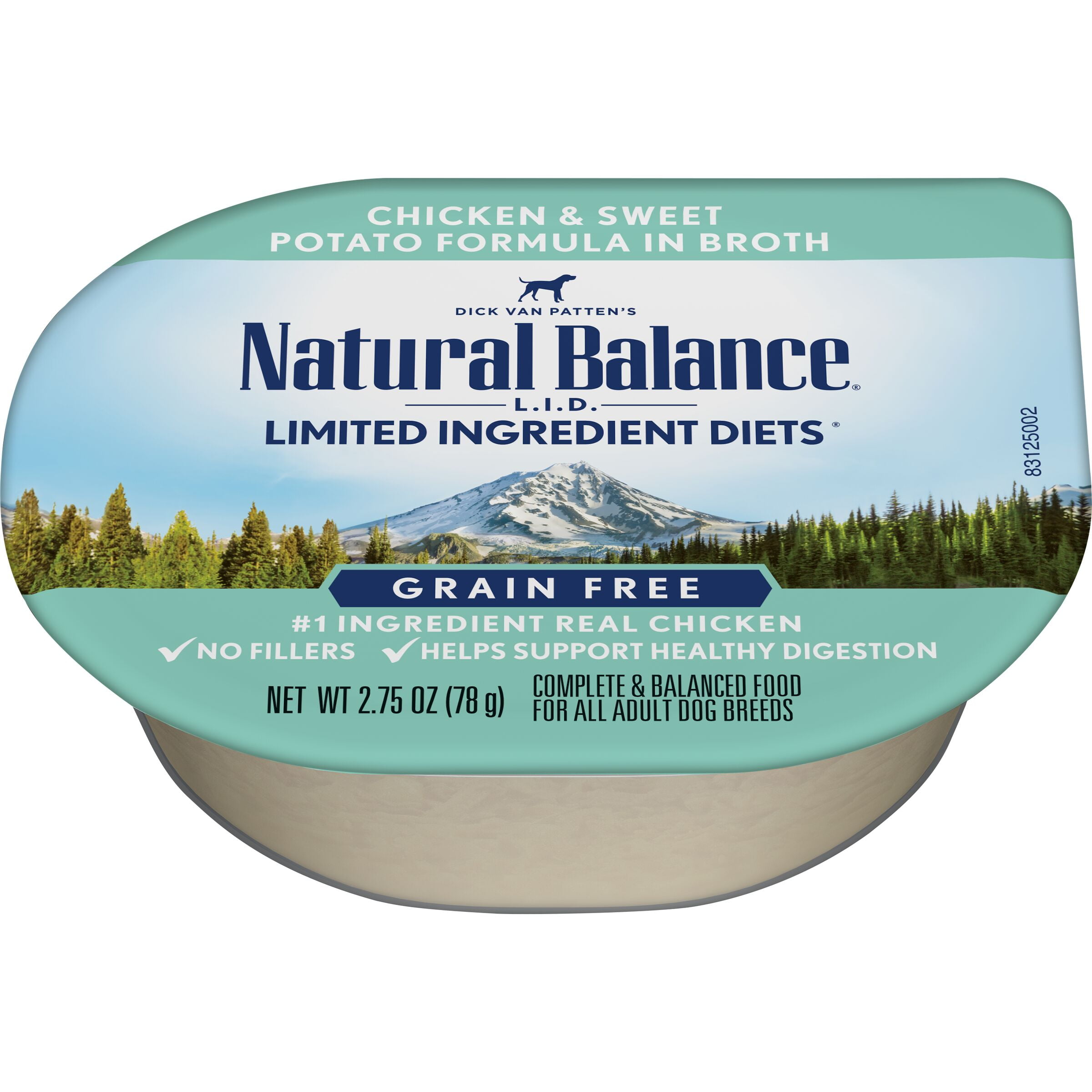 Natural Balance L.I.D. Limited Ingredient Diets Chicken & Sweet Potato Formula in Broth Wet Dog Food, 2.75 oz. tub