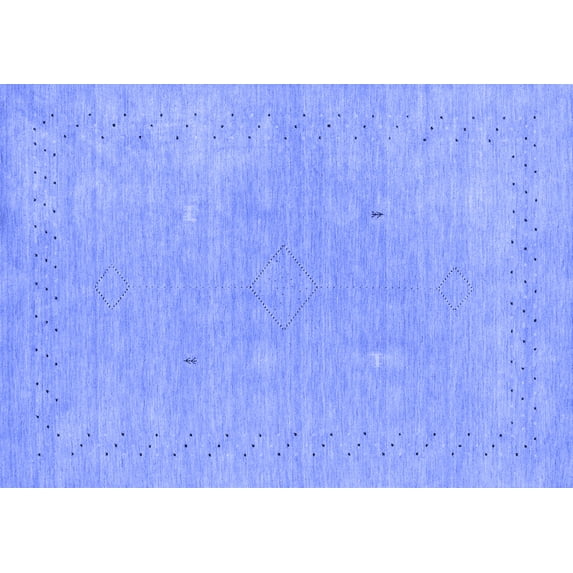 Ahgly Company Indoor Rectangle Abstract Blue Contemporary Area Rugs, 5' x 8'