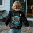 thumbnail image 3 of Uorisanigo Toddler Girl Sweatshirt Comfy Cute Owl Print Hoodie No Hood Sweatshirt Crewneck Ruffle Shoulder Pullover Shirts Sweater Blouse Fall Clothing, 3 of 7