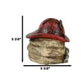 thumbnail image 2 of Rustic Fire Fighter Station 1 Fireman Hat And Hose Money Coin Savings Piggy Bank, 2 of 9