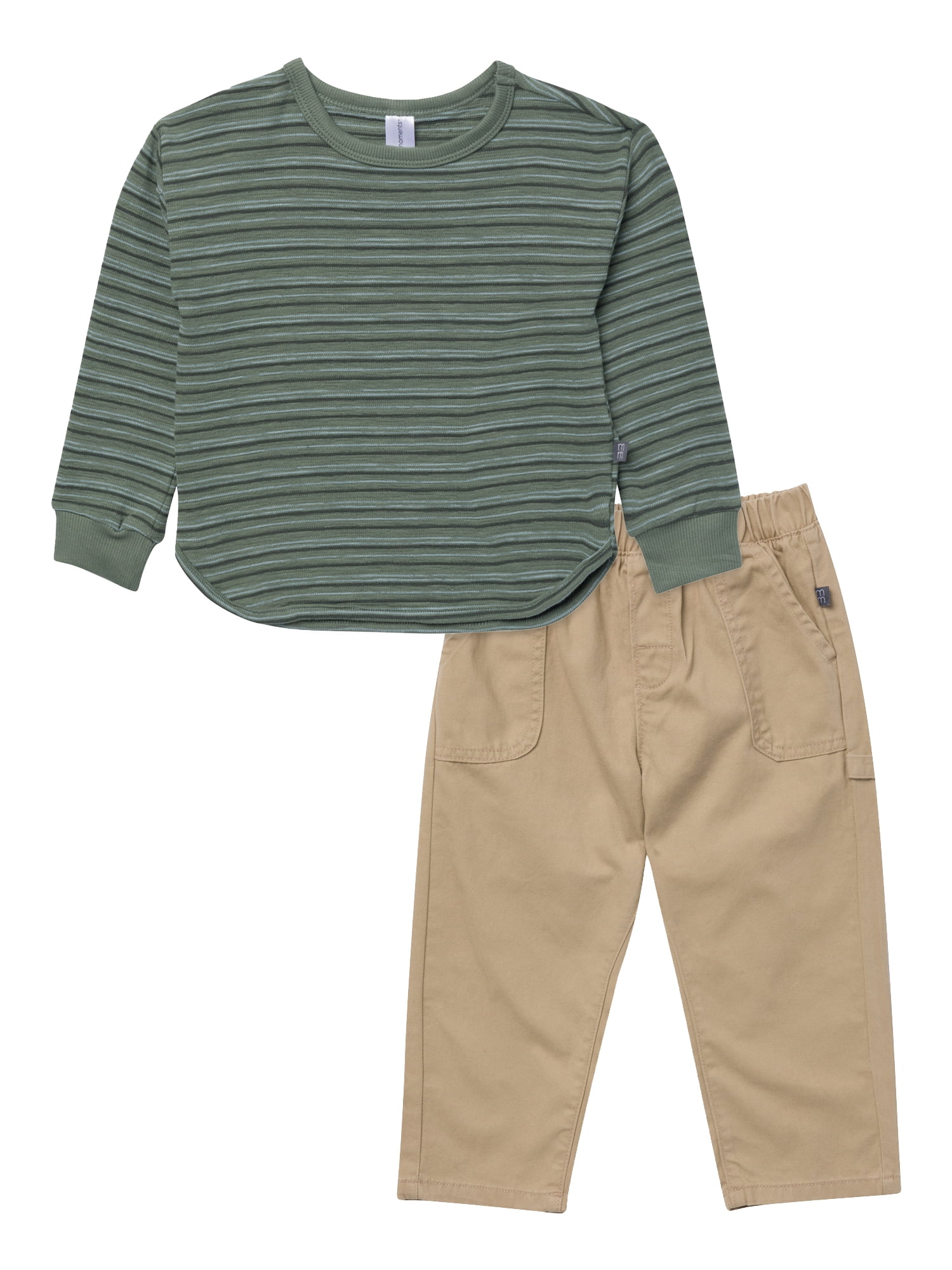 Modern Moments by Gerber Toddler Boy Long Sleeve Top and Pant Set, Sizes 12M-5T