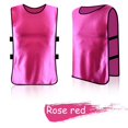thumbnail image 3 of Kids Sports Training Vest,Football Soccer Training Pinnies Jerseys,Quick-dry Breathable Training Bib Vest,Rose Red, 3 of 3