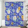 thumbnail image 2 of 72x72 Inch Fabric Shower Curtain Waterproof Polyester, Daisy Floral Print, 2 of 6
