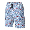 thumbnail image 4 of Balery Red Cherries Traje de Baño Estilo Hawaiano para Hombre, Shorts de Secado Rápido con Bolsillos-X-Large, 4 of 6