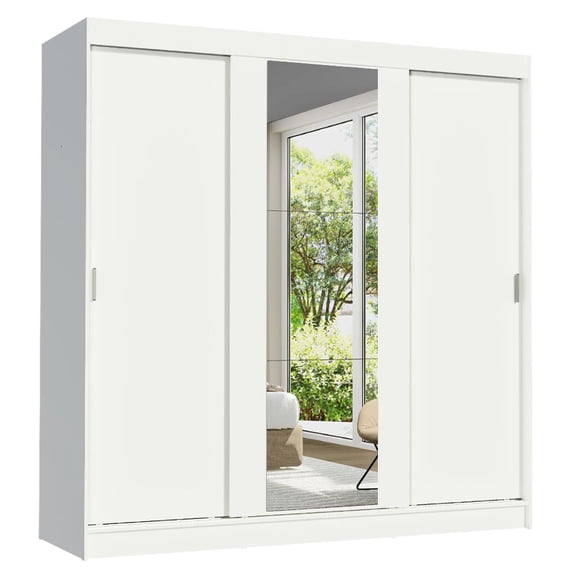 Ropero Closet Madesa Reno 3 Puertas Corredizas 1 Espejo B