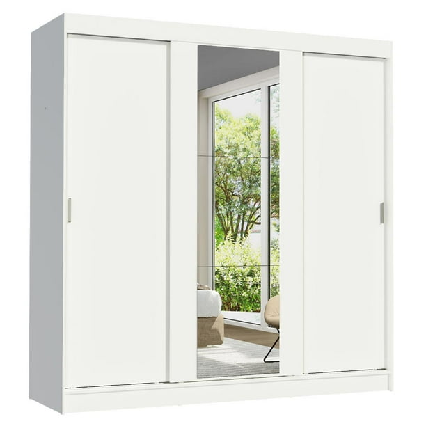 Ropero Closet Madesa Reno 3 Puertas Corredizas 1 Espejo B