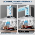 thumbnail image 4 of 30 in Range Hood Wall Mount with Ducted/Ductless Conversion, Aluminum Filters, 3-Speed Exhaust Fan, LED Light, Button Control, 4 of 6