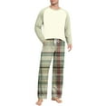 thumbnail image 2 of Fewfanhot Men Pajama Set Lightweight Nightwear Pjs Sleepwear Quick Dry Soft Comfy Long Sleeve Loungewear With Pocket, 2 of 7