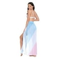 thumbnail image 3 of FORMRS Womens Beach Sarong Semi-Sheer Bikini Wrap Skirt Swimsuit Cover-ups, Blue Gradient, 3 of 7