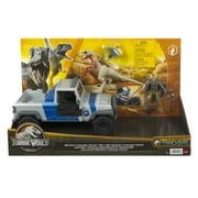 Jurassic World Search n Smash Truck Set with Atrociraptor Dino & Human Action Figure Toys