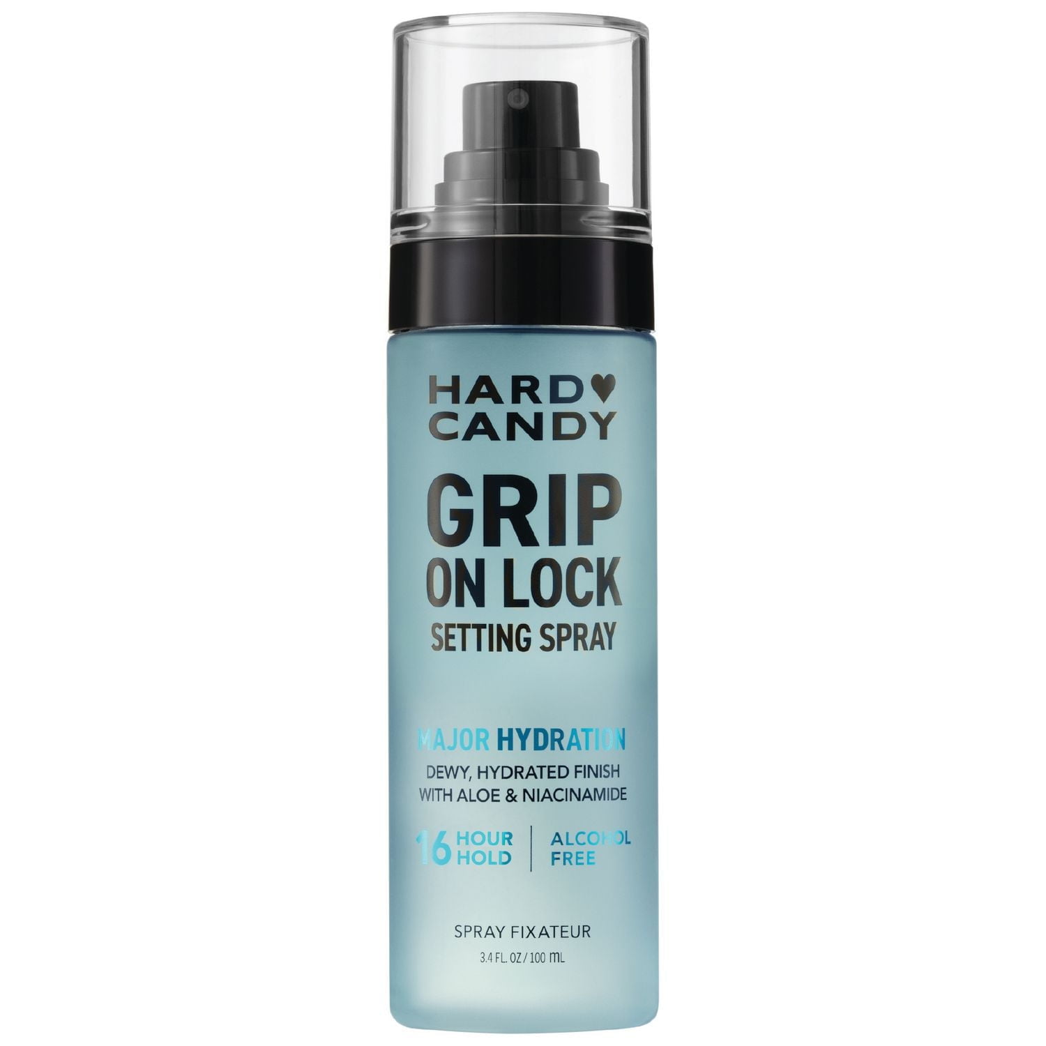 Hard Candy Grip On Lock Vaporisateur fixateur, sans alcool, tenue pendant 16 heures, fini rosé, hydratant 3.4 fluid ounces
