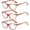 3 Pairs of Red, variant on 3 Pairs of Purple Trendy Fashion Reading Glasses Cat Eye Presbyopic Glasses Anti-Blue Light Spring Hinge Readers +2.50 for Women HD