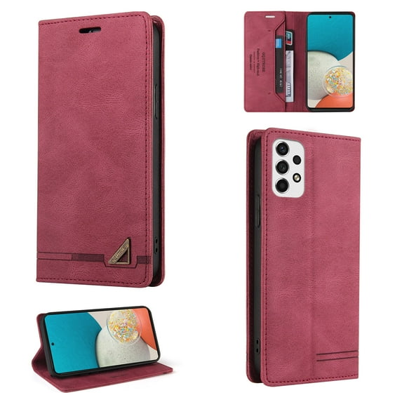 Allytech Wallet Cover for Samsung A53 Case 5G, Shockproof PU Leather Kickstand Wallet Card RFID Blocking Magnetic Folio Holder, Book Style Anti-Scratch Phone Case For Samsung Galaxy A53 5G,Red