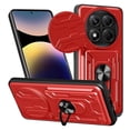 thumbnail image 1 of For Xiaomi Redmi Note 14 Pro 4G Case PC + TPU Kickstand Phone Back Cover with Camera Slider - Black, 1 of 5