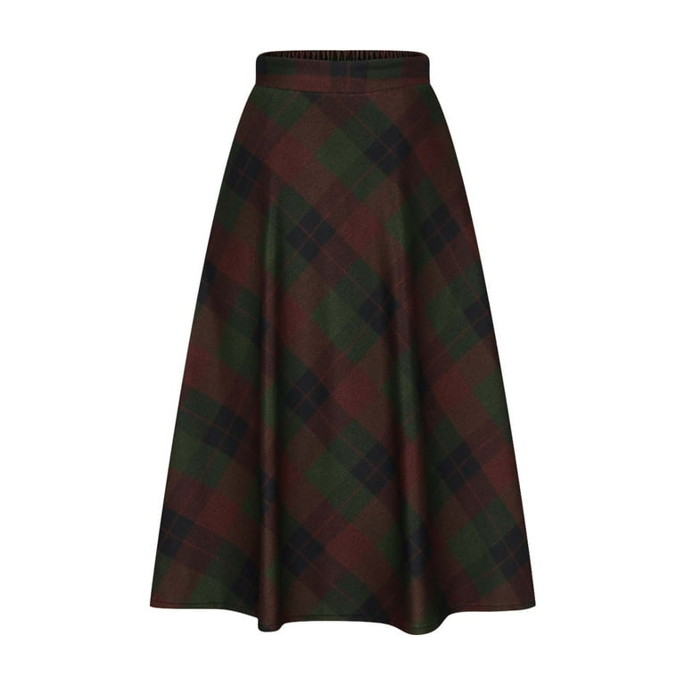 Green plaid skirt xl hotsell