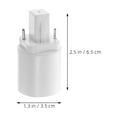 thumbnail image 4 of 2pcs G24D a E27 Adaptador Lámpara de 2 pines Lámpara Lámpara Lámpara Adaptador Ligera Converter Converter Converso LED Accesorios de luz, 4 of 7