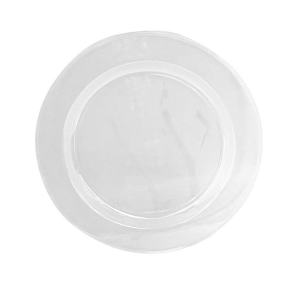 9"Clear Magnificence Heavy weight Plastic Dinner Plate: 2CT