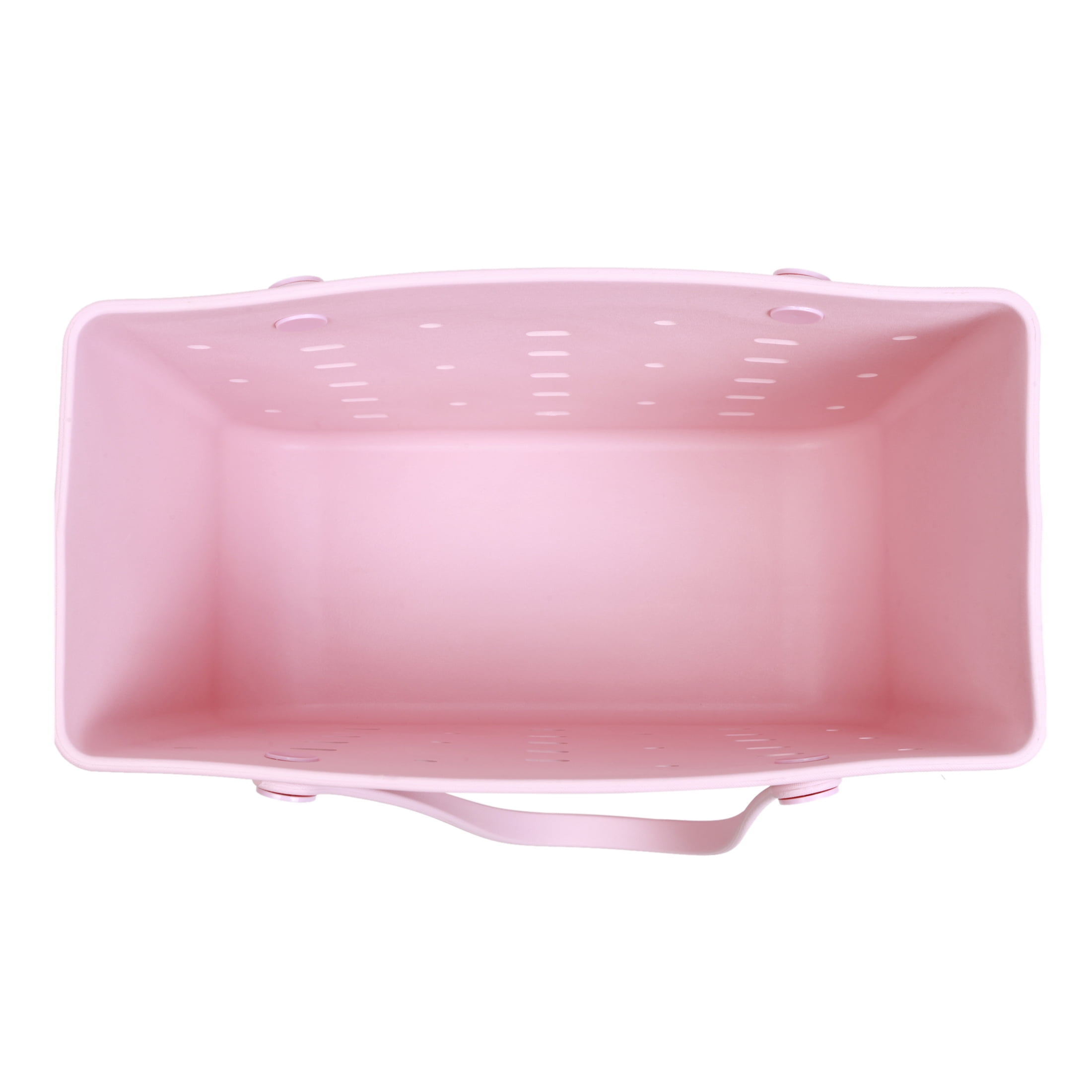 Mainstays All Purpose, Large EVA Flex Tote – 18in W x 8.75in D x 13in H – Waterproof, Washable - Pink Lemonade