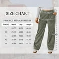 thumbnail image 2 of SWQZVT Womens Corduroy Pants Dressy Straight Leg Pants for Women Casual Corduroy Elastic Waistband Slacks Armygreen Woman Pant XL, 2 of 7