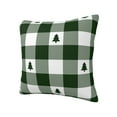 thumbnail image 2 of Wukai Green White Lumberjack Plaid Premium Polyester Fleece Pillow Covers with Hidden Zipper Closure,Luxuriously Soft and Durable-20"x20", 2 of 7