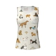 thumbnail image 3 of Picia Dogs Funny Pets Pattern Women's Workout Tank Top,Breathable Activewear,Slim Fit Athletic Top,Versatile Workout Moisture-wicking top-Large, 3 of 9