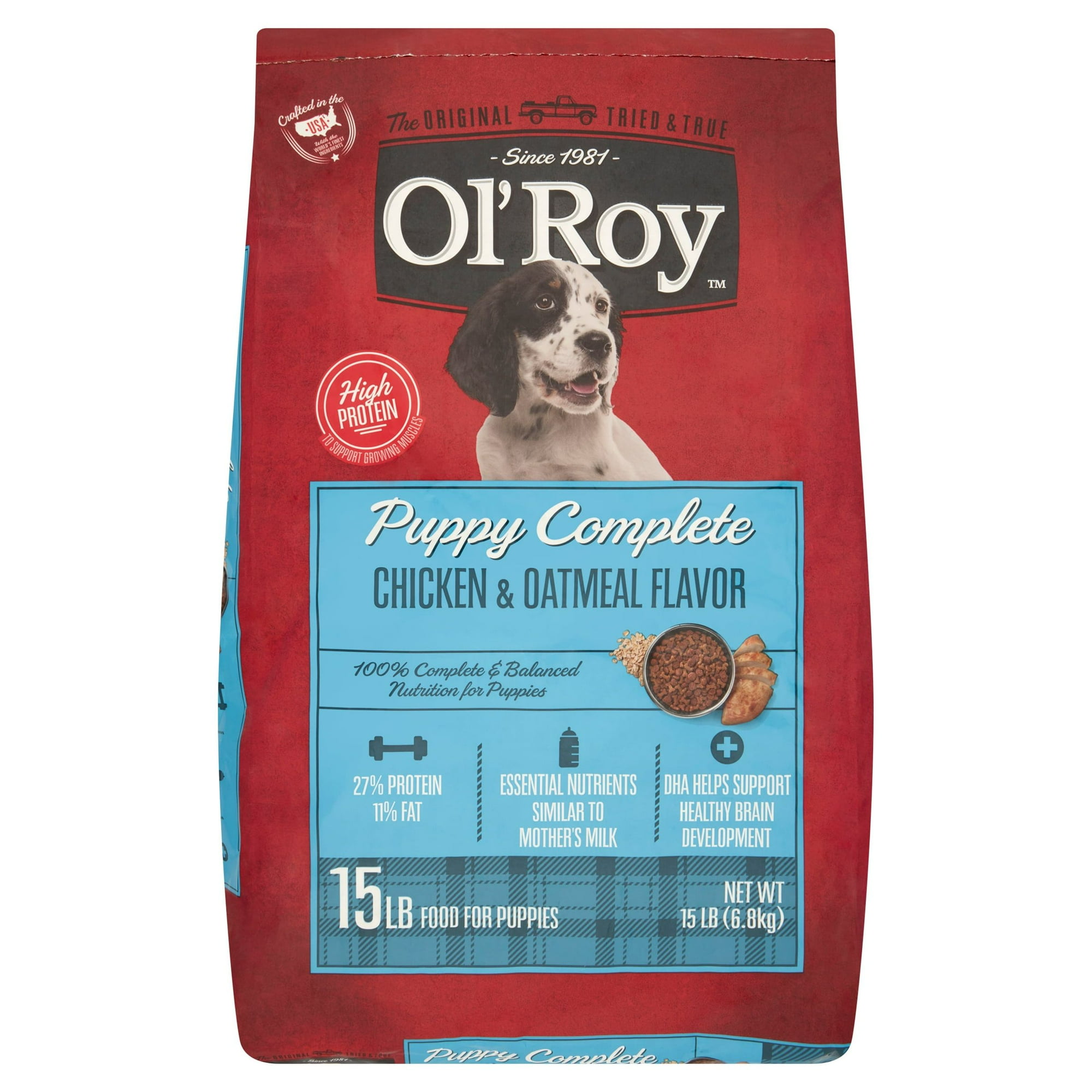 Ol' Roy Puppy Complete Chicken Flavor Dry Food for Puppies, 15 lbs