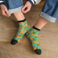 thumbnail image 3 of Fuzoiu Pineapple Print Adult Socks, Crew Moisture-wicking Socks, Unisex Cushion Crew Socks,Casual Sports Ankle Socks, 3 of 7