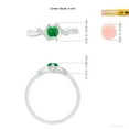thumbnail image 5 of ANGARA Natural Solitaire Emerald Bypass Promise Ring with Diamond Accents in 14K White Gold for Women (Size-4mm) | May Birthstone, Birthday, Anniversary, Jewelry Gift for Women | Natural Emerald Ring, 5 of 9