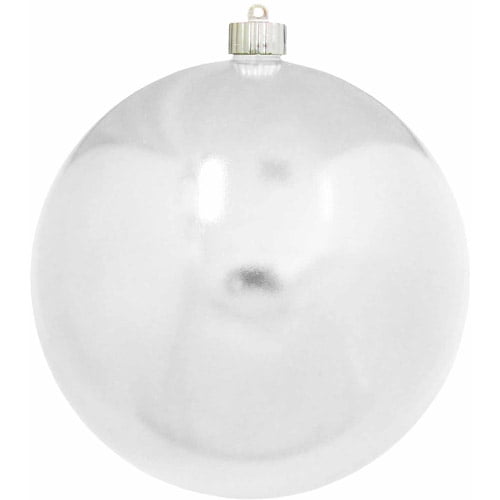 6" (150mm) Shatterproof White Christmas Ball Ornament by Christmas by