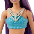 thumbnail image 3 of Barbie Dreamtopia Mermaid muñeca (cabello morado) con cola de sirena de marina azul y púrpura y tia Barbie Barbie, 3 of 6