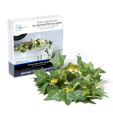 Mainstays 7 ft. Ivy String Lights (Battery Operated, Warm White LED, Indoor Use)