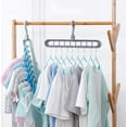thumbnail image 6 of Tutuviw 1 Pack Green Space Saving Hangers with 9 Holes, Closet Storage Organization for Heavy Clothes Shirts Pants Dresses Coats, 6 of 8
