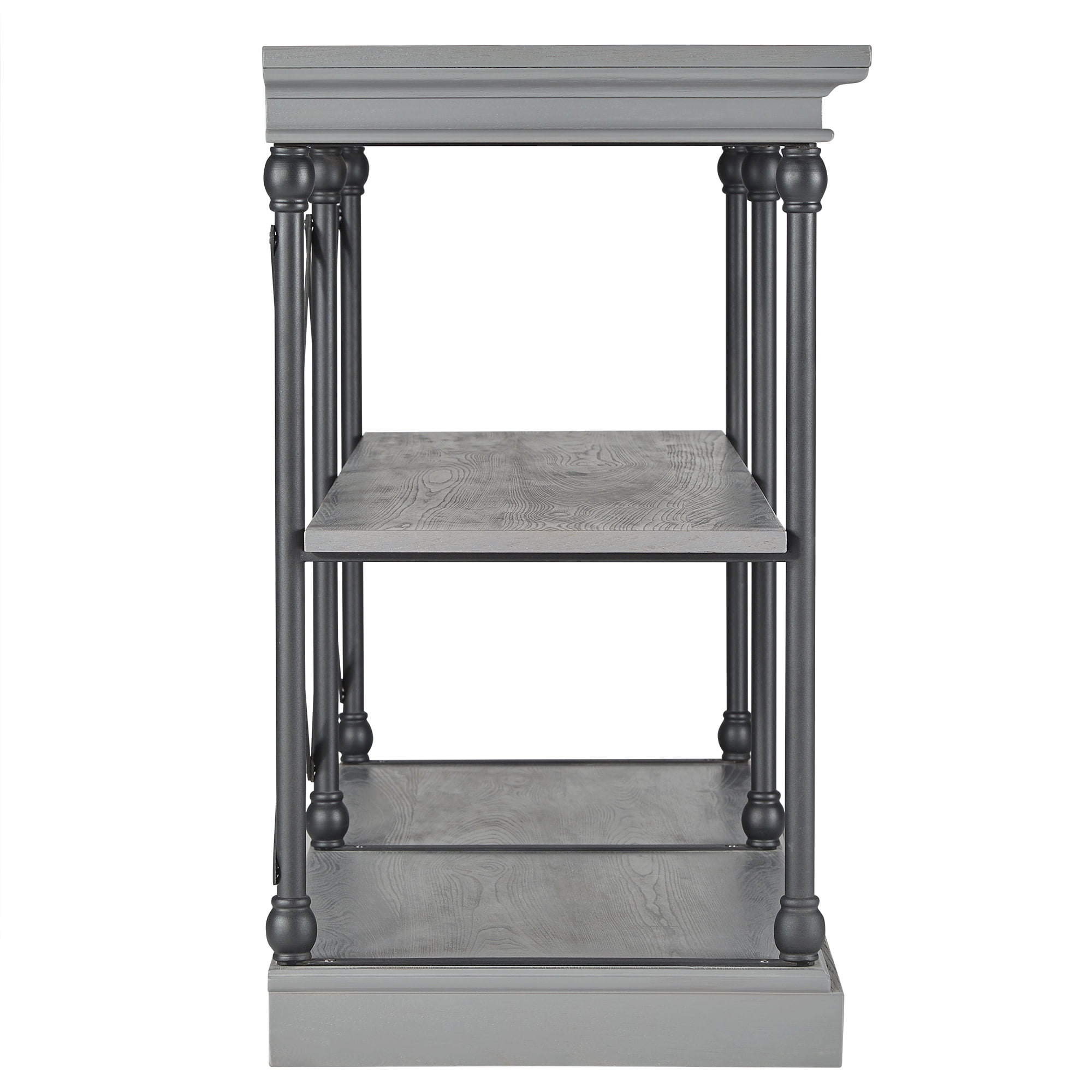 Weston Home Cabana Wood and Metal Console Table, Gray