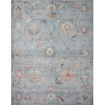 Loloi II Elysium 8'-6" x 11'-6" Area Rug, Polyester Denim, Oriental, 0.19" Pile Height Indoor