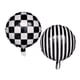 thumbnail image 2 of Globo de tablero de ajedrez Globo de papel de aluminio Globo a cuadros blanco y negro para suministro de decoración de fiesta temática de carreras, 18 pulgadas (12) Ormromra HMHZ962-2, 2 of 4