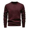 thumbnail image 2 of vdgthytj Mens Crewneck Sweater Big and Tall Knit Pullover Sweaters Top Casual Fall Winter Clothes, 2 of 6