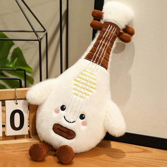 14.2in Plush Musical Instrument Pipa Stuffed Toy – Soft Musical Instrument Doll, for Music Lovers, Soft Throw Pillows Stuffed Premium Polyester Fiber Sofa Cushion Christmas Party Decor
