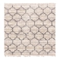 thumbnail image 3 of Unique Loom Hygge Shag Collection Area Rug - Trellis (8' Square Beige/Gray), 3 of 7