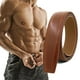 thumbnail image 3 of Cinturón de cuero para hombre de 3,5 cm de ancho, cinturón de r, sin reemplazo de hebilla en la cintura, correa para pantalones marrón Macarena Cinturones casuales para hombre, 3 of 8