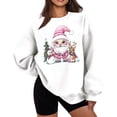 thumbnail image 2 of Women's Christmas Sweatshirts for $10 Thin Fleece Round Neck Loose Long Sleeve Pullover Top Casual, 2 of 5