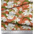 thumbnail image 3 of Soimoi Cotton Duck Fabric Leaves & Lily Floral Decor Fabric Printed Yard 56 Inch Wide, 3 of 3