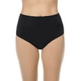 thumbnail image 4 of Amoena Womens Manila High-Waist Bikini Bottom Mastectomy Swimwear Black/White 14, 4 of 6