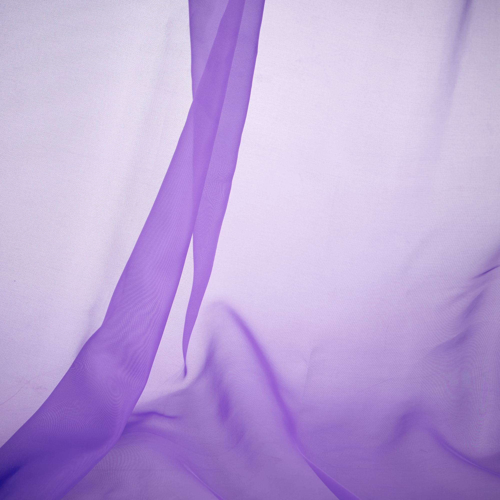 Madison Park Solid Voile 1 Piece Purple Sheer Window Curtain, 50"x 95"