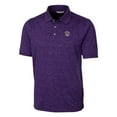 thumbnail image 2 of Men's Cutter & Buck Purple LSU Tigers Advantage Space Dye Tri-Blend Polo, 2 of 3