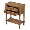 thumbnail image 2 of Narrow Console Table with Drawers and Storage Shelves, Farmhouse Sofa Tables for Living Room, Entrance Tables for Front Door Corridor, Office, Natural, 2 of 9