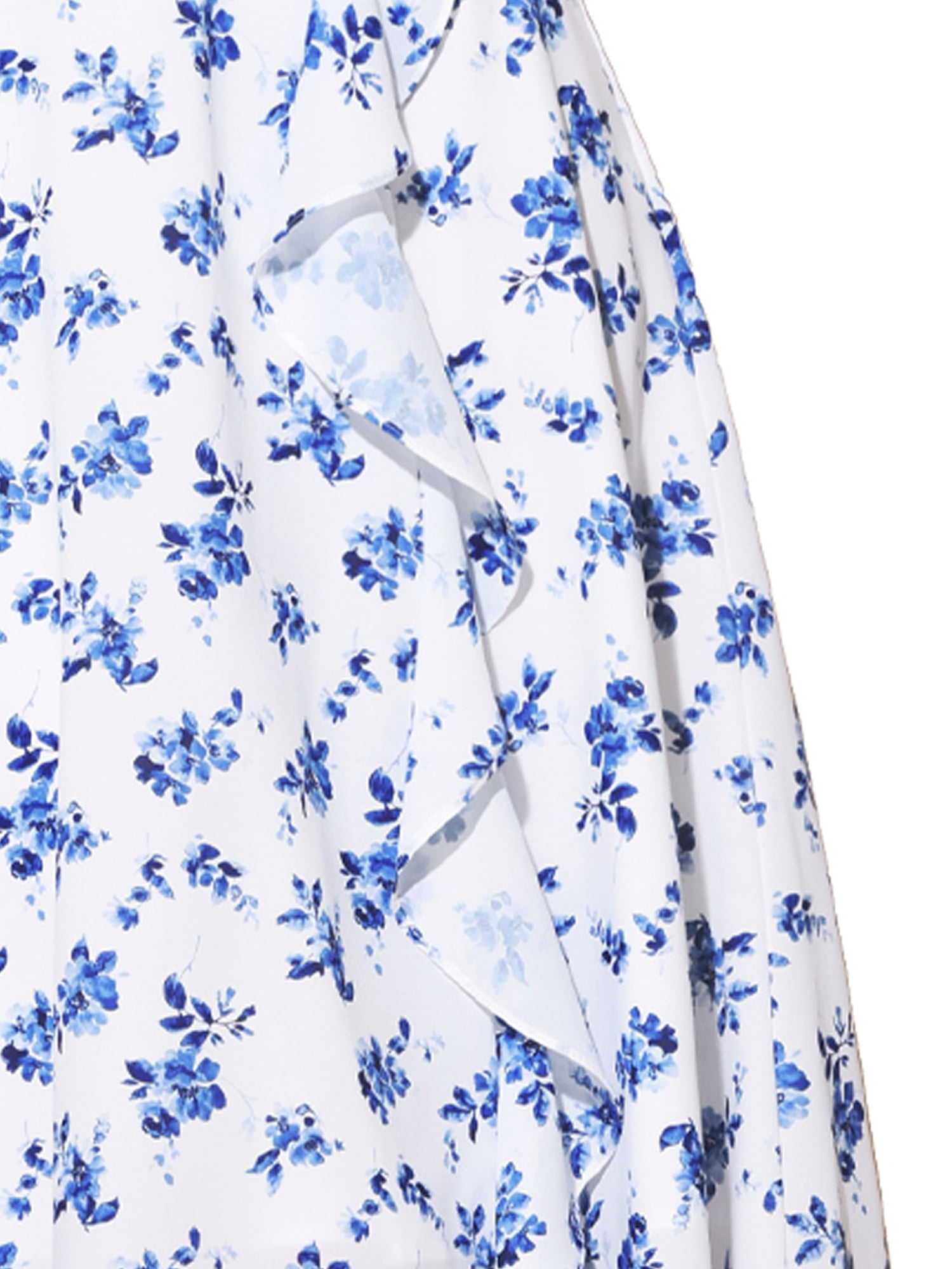 DARING DIVA Stylish Floral Midi Spaghetti Straps Shirred Back Dress XS Blue