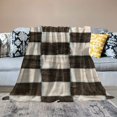 Checkered Pattern Blanket Father's Day Gift Indoor Blanket Autumn Soft