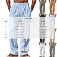 thumbnail image 3 of Szhihuiw Mens Casual Pants Lightweight Elastic Waist Wide Leg Trousers with Pockets Plus Size Fashion, 3 of 6