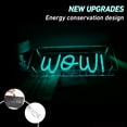 thumbnail image 5 of UPONRAY Wow LED Neon Lightbox, Dimmable USB Powered for Room Desk Decor Gift for Family Friends, 5 of 6